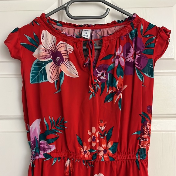 Red flower dress size XS - Picture 2 of 7